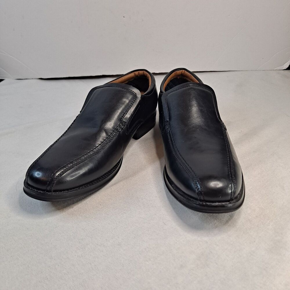 Dockers Greer Loafers Men’s Sz 10.5 Wide Black Faux Leather Comfort Dress Shoes